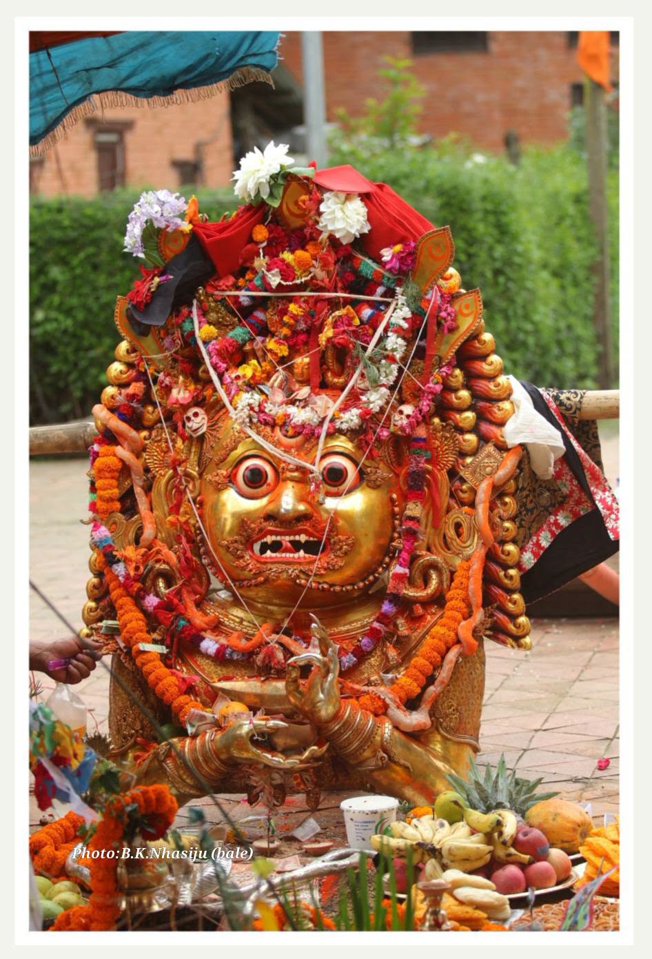 Unmanta Bhairab Statue & Puja at Panauti (पनौतीमा उन्मत्त भैरवको पूर्ण मूर्ति स्थापना तथा पूजा)